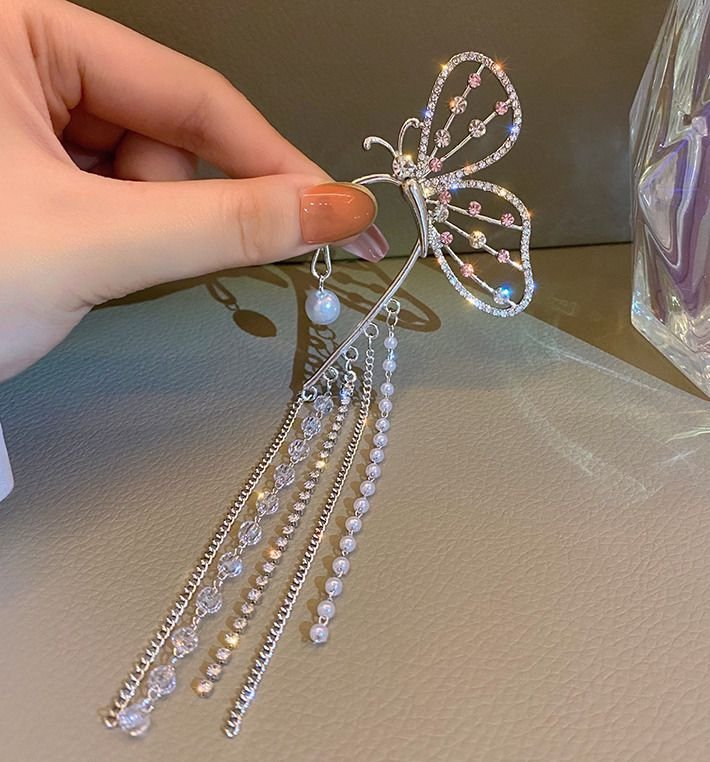 Butterfly Tassel Earcuff Pair