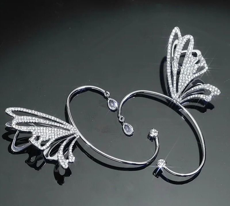 Butterfly Denim Earcuff Pair
