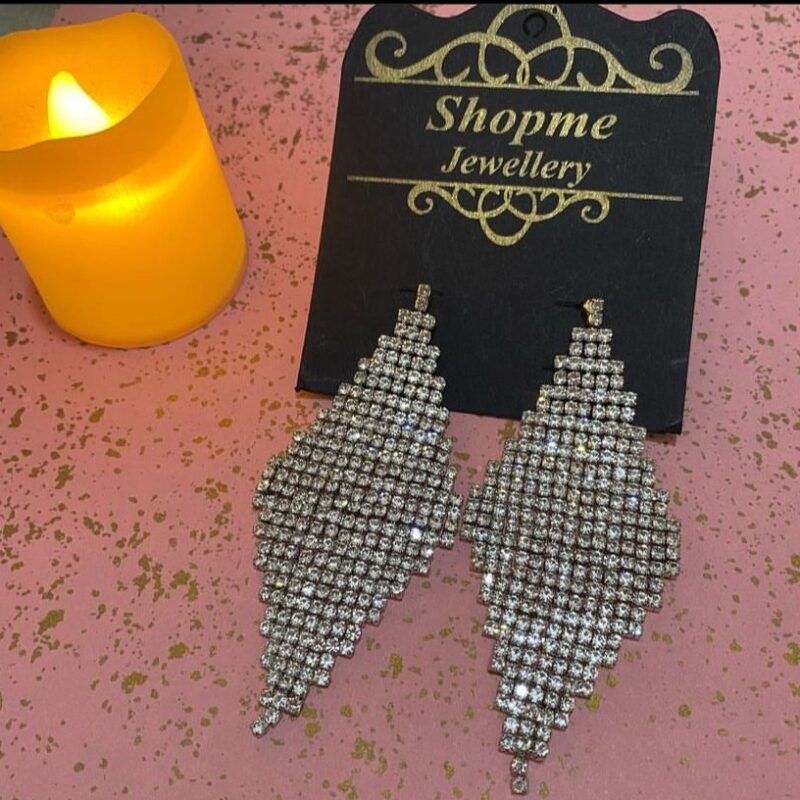 Crystal Triangle Earring