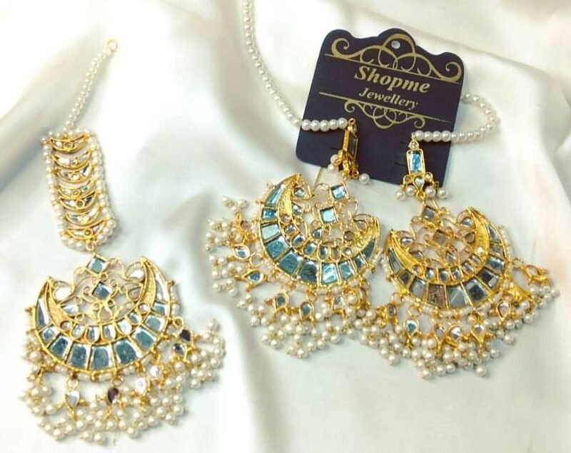 Fershi Kundan Chand Earring Tikka