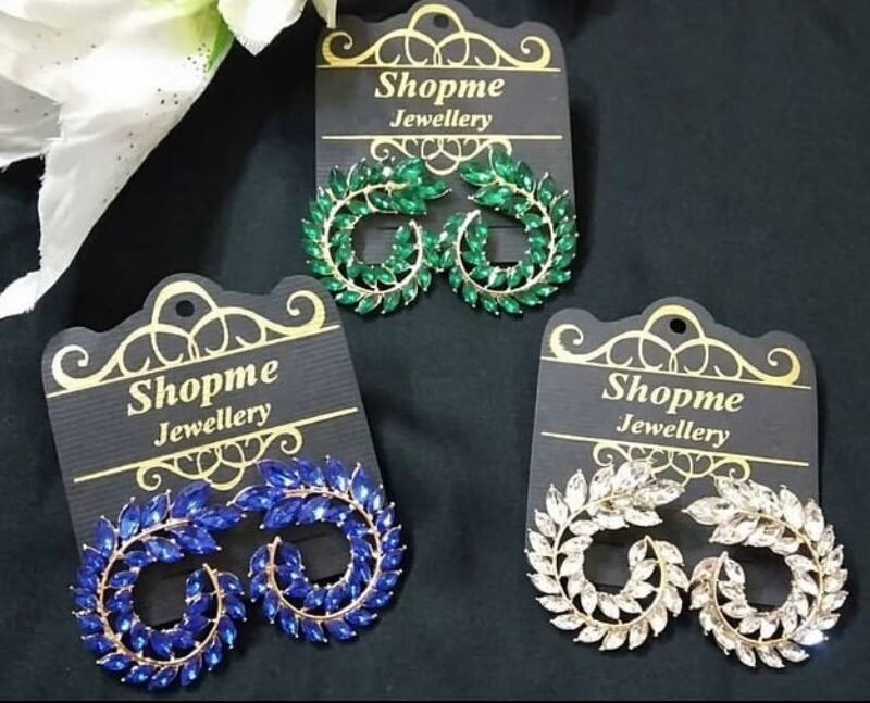 Leaf Crystal Earring